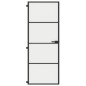 vidaXL Innentür Schlank Schwarz 76x201,5 cm Hartglas und Aluminium vidaXL Innentür Schlank Schwarz 76x201,5 cm Hartglas und Aluminium