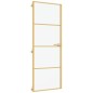 vidaXL Innentür Schlank Golden 76x201,5 cm Hartglas und Aluminium vidaXL Innentür Schlank Golden 76x201,5 cm Hartglas und Aluminium