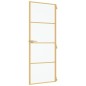 vidaXL Innentür Schlank Golden 76x201,5 cm Hartglas und Aluminium vidaXL Innentür Schlank Golden 76x201,5 cm Hartglas und Aluminium