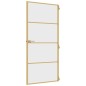 vidaXL Innentür Schlank Golden 93x201,5 cm Hartglas und Aluminium vidaXL Innentür Schlank Golden 93x201,5 cm Hartglas und Aluminium