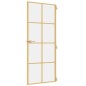 vidaXL Innentür Schlank Golden 83x201,5 cm Hartglas und Aluminium vidaXL Innentür Schlank Golden 83x201,5 cm Hartglas und Aluminium