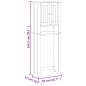 vidaXL Toilettenschrank BERG Weiß 60x27x164,5 cm Massivholz vidaXL Toilettenschrank BERG Weiß 60x27x164,5 cm Massivholz