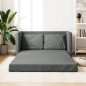 vidaXL Bodensofa mit Schlaffunktion Dunkelgrau 112x174x55 cm Stoff vidaXL Bodensofa mit Schlaffunktion Dunkelgrau 112x174x55 cm Stoff