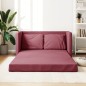 vidaXL Bodensofa mit Schlaffunktion Weinrot 112x174x55 cm Stoff vidaXL Bodensofa mit Schlaffunktion Weinrot 112x174x55 cm Stoff