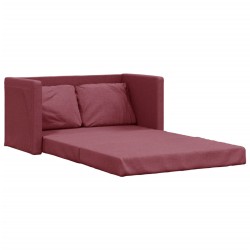 vidaXL Bodensofa mit Schlaffunktion Weinrot 112x174x55 cm Stoff