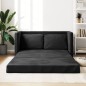 vidaXL Bodensofa mit Schlaffunktion Schwarz 122x204x55 cm Samt vidaXL Bodensofa mit Schlaffunktion Schwarz 122x204x55 cm Samt