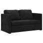 vidaXL Bodensofa mit Schlaffunktion Schwarz 122x204x55 cm Samt vidaXL Bodensofa mit Schlaffunktion Schwarz 122x204x55 cm Samt