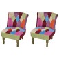 vidaXL Französischer Sessel 2 Stk. Patchwork-Design Stoff vidaXL Französischer Sessel 2 Stk. Patchwork-Design Stoff