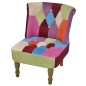 vidaXL Französischer Sessel 2 Stk. Patchwork-Design Stoff vidaXL Französischer Sessel 2 Stk. Patchwork-Design Stoff