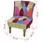 vidaXL Französischer Sessel 2 Stk. Patchwork-Design Stoff vidaXL Französischer Sessel 2 Stk. Patchwork-Design Stoff