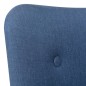 vidaXL Sessel mit Fußhocker Blau Stoff vidaXL Sessel mit Fußhocker Blau Stoff