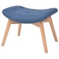 vidaXL Sessel mit Fußhocker Blau Stoff vidaXL Sessel mit Fußhocker Blau Stoff