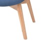 vidaXL Sessel mit Fußhocker Blau Stoff vidaXL Sessel mit Fußhocker Blau Stoff