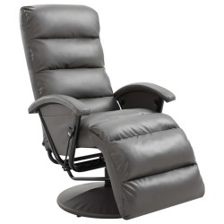 vidaXL TV-Sessel Grau Kunstleder
