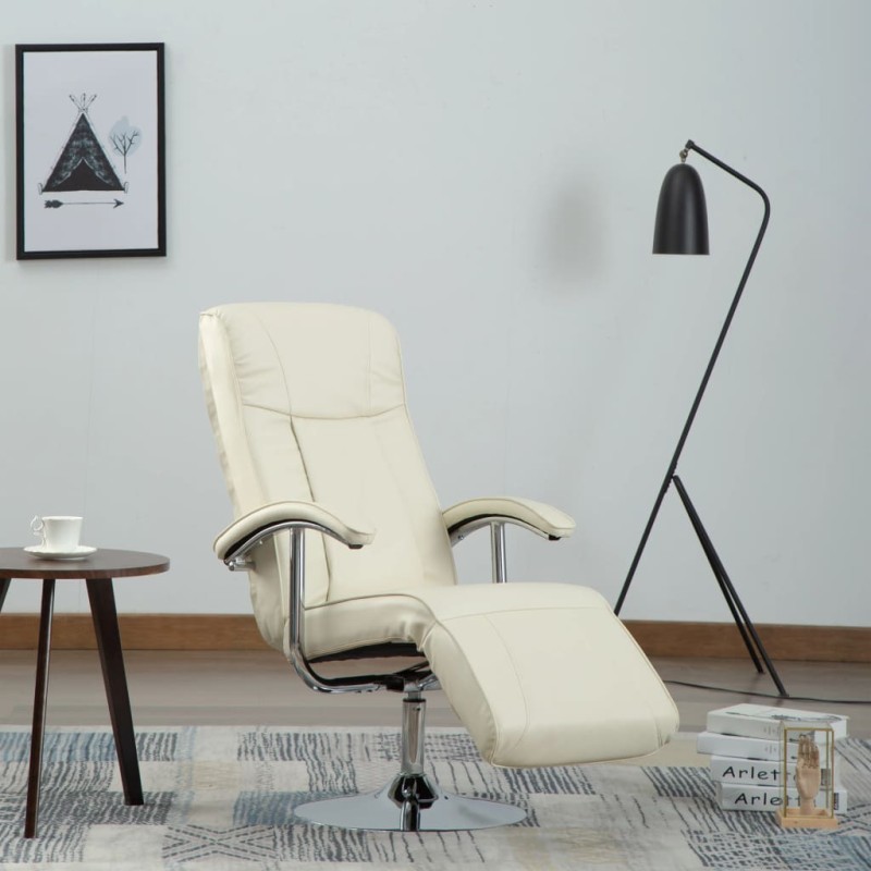 vidaXL TV-Sessel Creme Kunstleder vidaXL TV-Sessel Creme Kunstleder