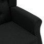 vidaXL Sessel mit Fußhocker Schwarz Stoff vidaXL Sessel mit Fußhocker Schwarz Stoff