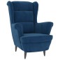 vidaXL Sessel Blau Samt vidaXL Sessel Blau Samt