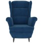 vidaXL Sessel Blau Samt vidaXL Sessel Blau Samt