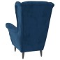 vidaXL Sessel Blau Samt vidaXL Sessel Blau Samt