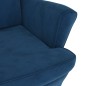 vidaXL Sessel Blau Samt vidaXL Sessel Blau Samt