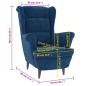 vidaXL Sessel Blau Samt vidaXL Sessel Blau Samt