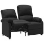 vidaXL 2-Sitzer-Sofa Verstellbar Schwarz Stoff vidaXL 2-Sitzer-Sofa Verstellbar Schwarz Stoff