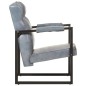 vidaXL Sessel 60x75x90 cm Grau Echtes Ziegenleder vidaXL Sessel 60x75x90 cm Grau Echtes Ziegenleder