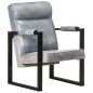 vidaXL Sessel 60x75x90 cm Grau Echtes Ziegenleder vidaXL Sessel 60x75x90 cm Grau Echtes Ziegenleder