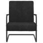 vidaXL Freischwinger Schwarz Samt vidaXL Freischwinger Schwarz Samt