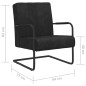 vidaXL Freischwinger Schwarz Samt vidaXL Freischwinger Schwarz Samt