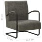 vidaXL Sessel Grau Kunstleder vidaXL Sessel Grau Kunstleder