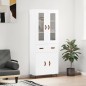 Highboard Weiß 69,5x34x180 cm Holzwerkstoff Highboard Weiß 69,5x34x180 cm Holzwerkstoff