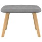 vidaXL Relaxsessel mit Hocker Hellgrau Stoff vidaXL Relaxsessel mit Hocker Hellgrau Stoff