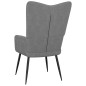 vidaXL Relaxsessel mit Hocker Dunkelgrau Stoff vidaXL Relaxsessel mit Hocker Dunkelgrau Stoff