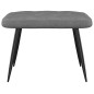 vidaXL Relaxsessel mit Hocker Dunkelgrau Stoff vidaXL Relaxsessel mit Hocker Dunkelgrau Stoff