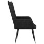 vidaXL Relaxsessel mit Hocker Schwarz Stoff vidaXL Relaxsessel mit Hocker Schwarz Stoff