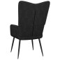 vidaXL Relaxsessel mit Hocker Schwarz Stoff vidaXL Relaxsessel mit Hocker Schwarz Stoff