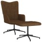 vidaXL Relaxsessel mit Hocker Braun Stoff vidaXL Relaxsessel mit Hocker Braun Stoff