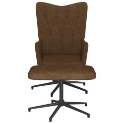 vidaXL Relaxsessel mit Hocker Braun Stoff 