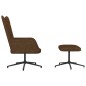 vidaXL Relaxsessel mit Hocker Braun Stoff vidaXL Relaxsessel mit Hocker Braun Stoff