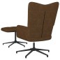 vidaXL Relaxsessel mit Hocker Braun Stoff vidaXL Relaxsessel mit Hocker Braun Stoff