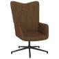 vidaXL Relaxsessel mit Hocker Braun Stoff vidaXL Relaxsessel mit Hocker Braun Stoff
