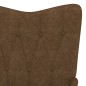 vidaXL Relaxsessel mit Hocker Braun Stoff vidaXL Relaxsessel mit Hocker Braun Stoff