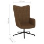 vidaXL Relaxsessel mit Hocker Braun Stoff vidaXL Relaxsessel mit Hocker Braun Stoff