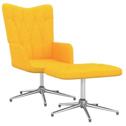 vidaXL Relaxsessel mit Hocker Senfgelb Stoff