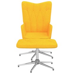 vidaXL Relaxsessel mit Hocker Senfgelb Stoff