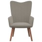 vidaXL Relaxsessel mit Hocker Hellgrau Samt vidaXL Relaxsessel mit Hocker Hellgrau Samt