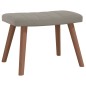 vidaXL Relaxsessel mit Hocker Hellgrau Samt vidaXL Relaxsessel mit Hocker Hellgrau Samt