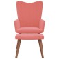 vidaXL Relaxsessel mit Hocker Rosa Samt vidaXL Relaxsessel mit Hocker Rosa Samt