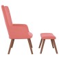 vidaXL Relaxsessel mit Hocker Rosa Samt vidaXL Relaxsessel mit Hocker Rosa Samt